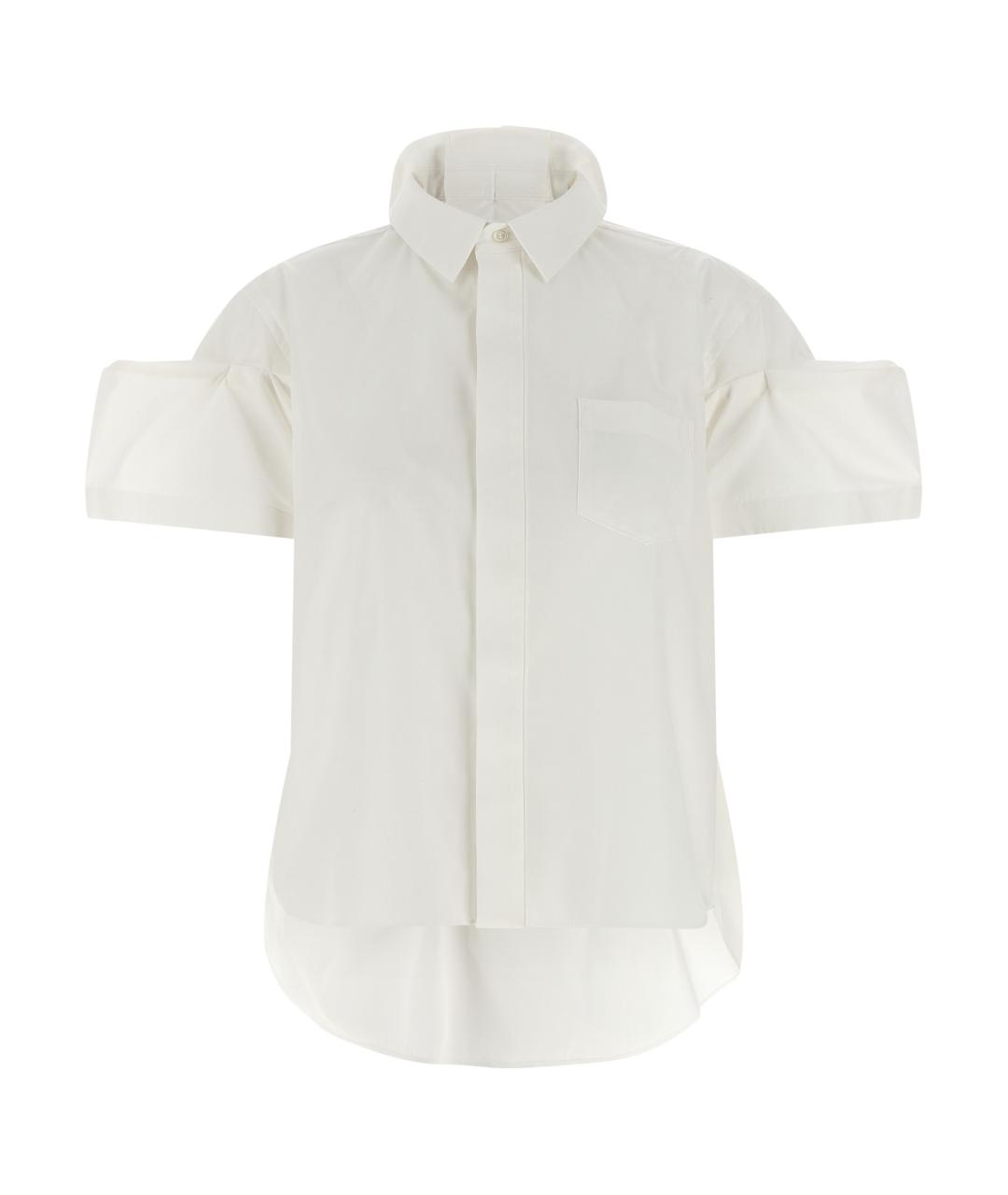 SACAI Белая хлопковая рубашка, фото 1