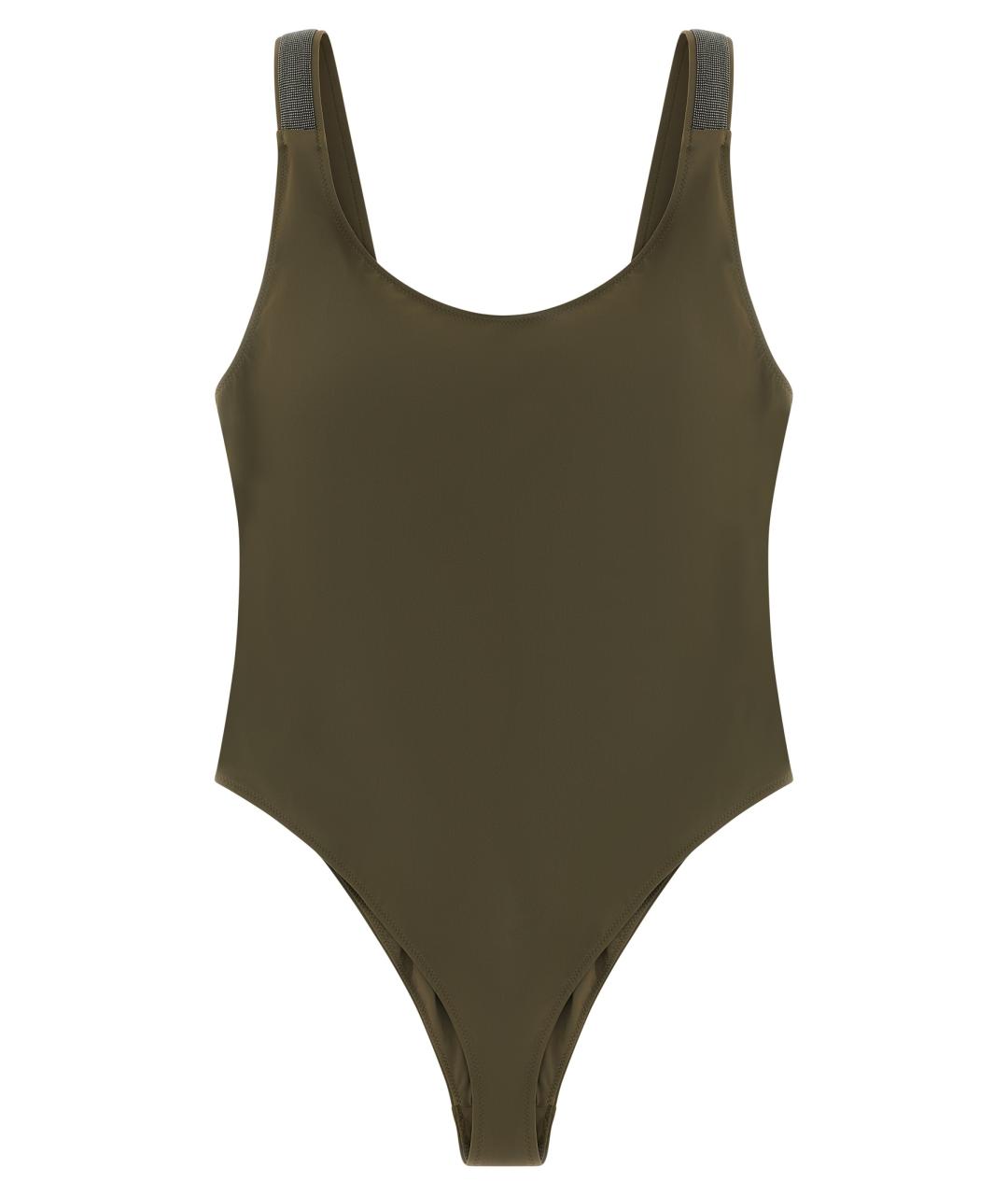 BRUNELLO CUCINELLI Зеленый полиамидовый купальник, фото 1