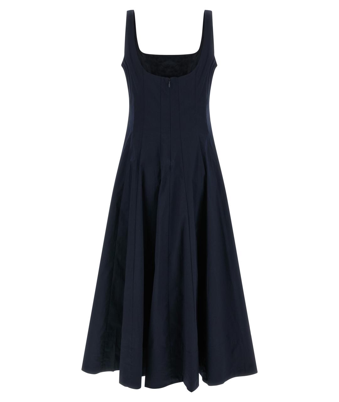 STAUD Темно-синее хлопковое повседневное платье, фото 2