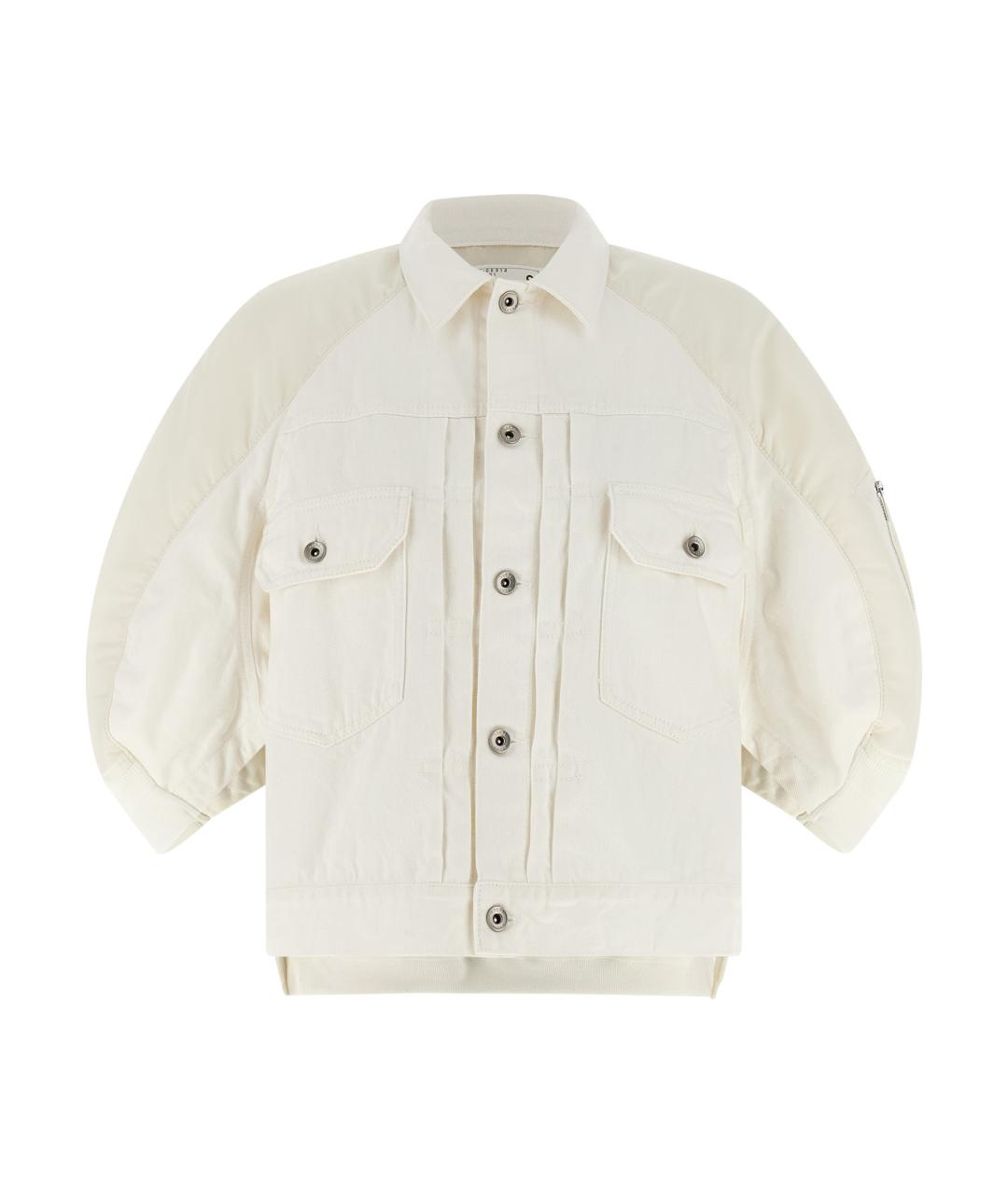 SACAI Белая хлопковая куртка, фото 1