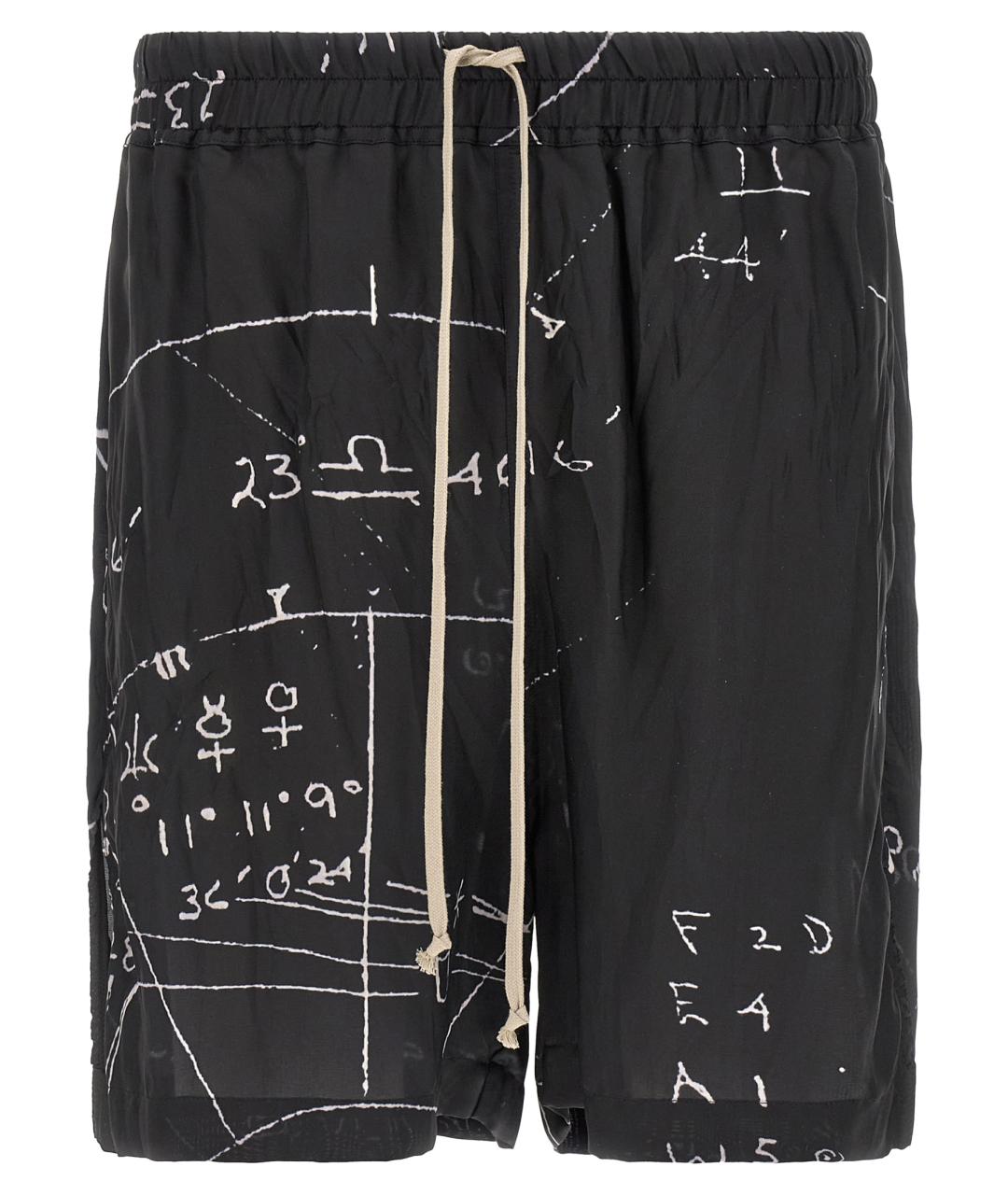 RICK OWENS Черные вискозные шорты, фото 1