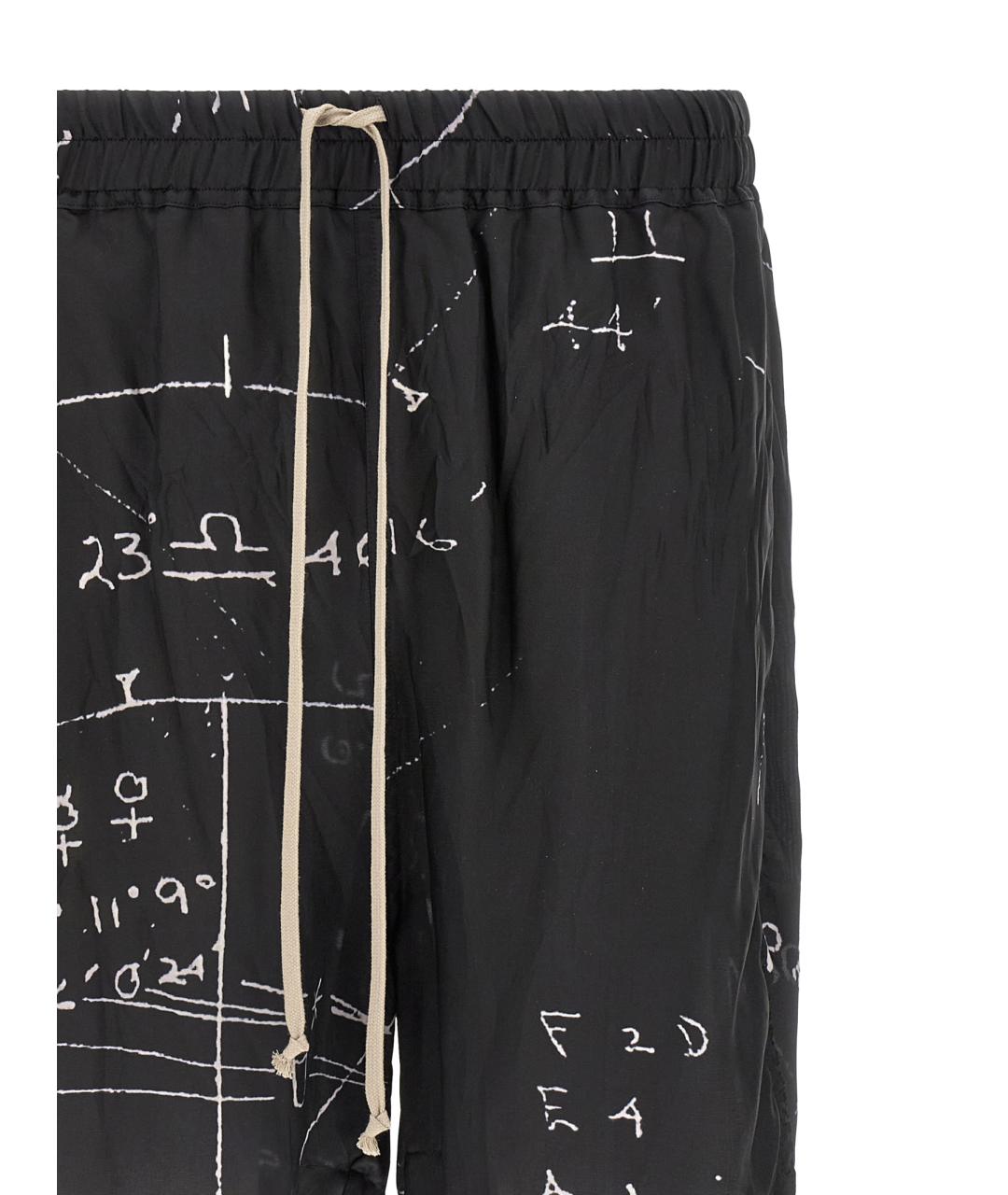 RICK OWENS Черные вискозные шорты, фото 3