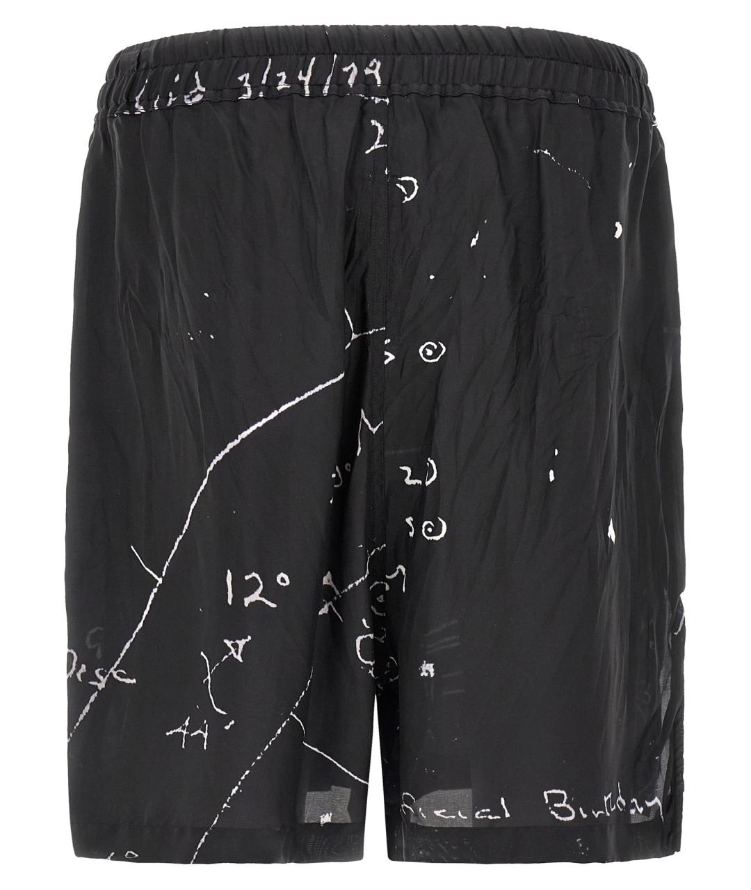 RICK OWENS Черные вискозные шорты, фото 2