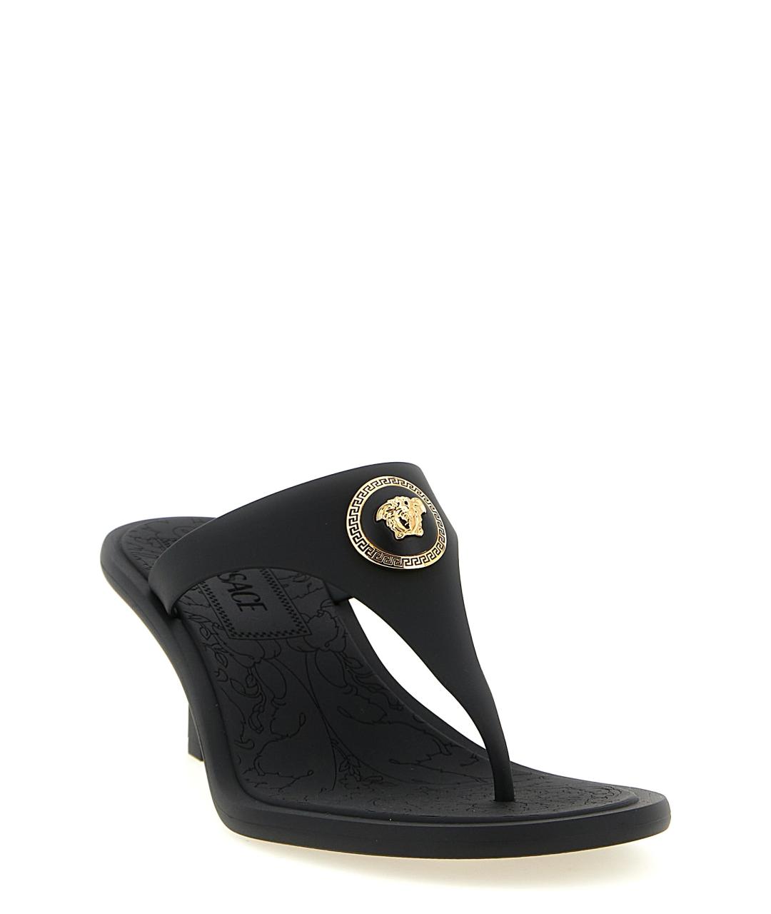 VERSACE Черные резиновые мюли, фото 2