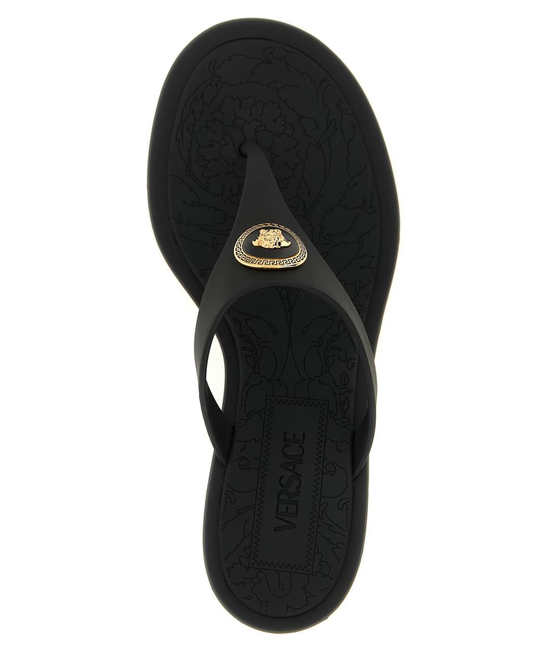 VERSACE Черные резиновые мюли, фото 4