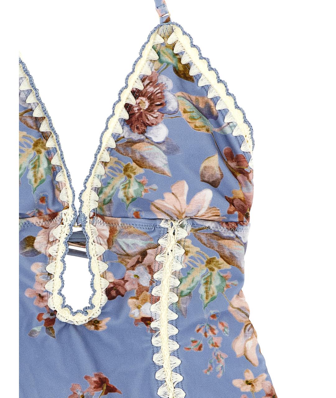 ZIMMERMANN Голубой полиамидовый купальник, фото 3