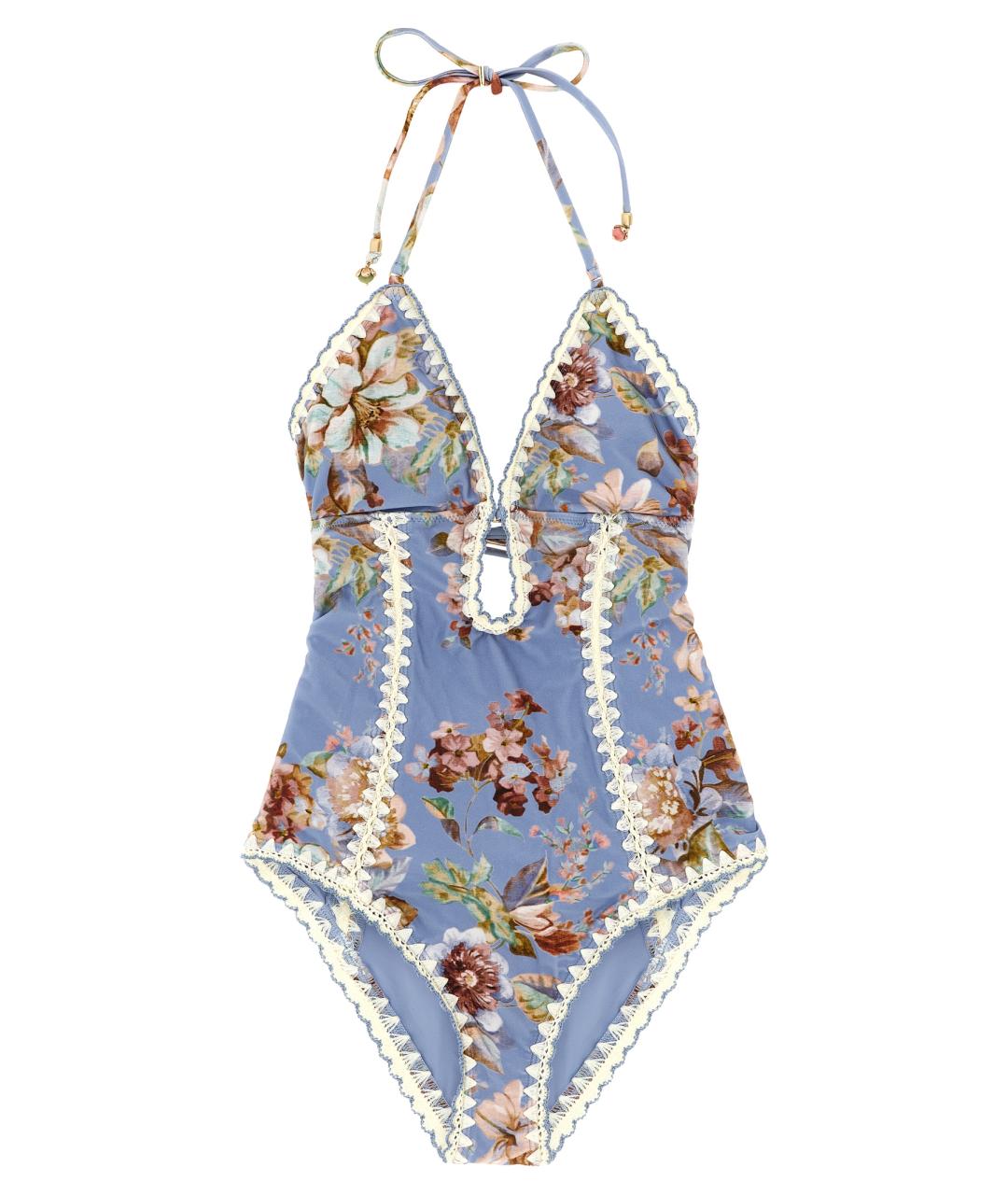 ZIMMERMANN Голубой полиамидовый купальник, фото 1