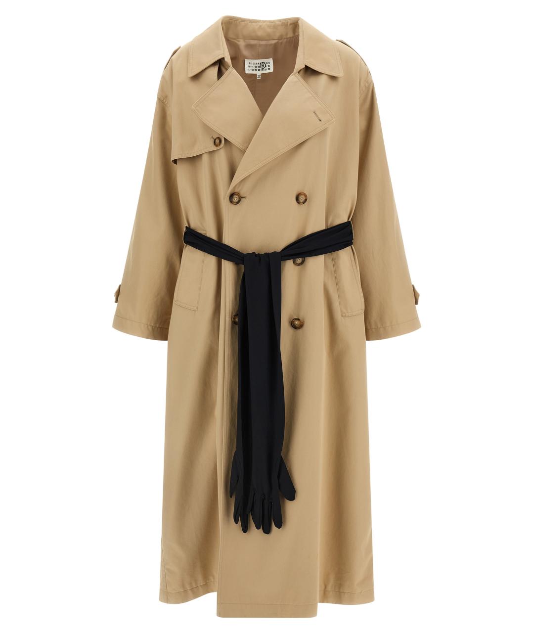 MM6 MAISON MARGIELA Бежевый хлопковый тренч/плащ, фото 1