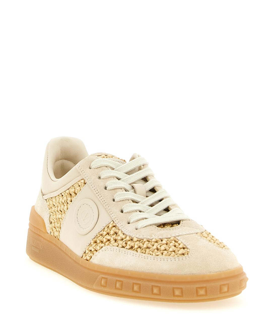 VALENTINO Бежевые кожаные кеды, фото 2