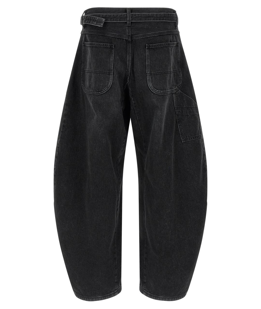 SACAI Черные хлопковые прямые джинсы, фото 2