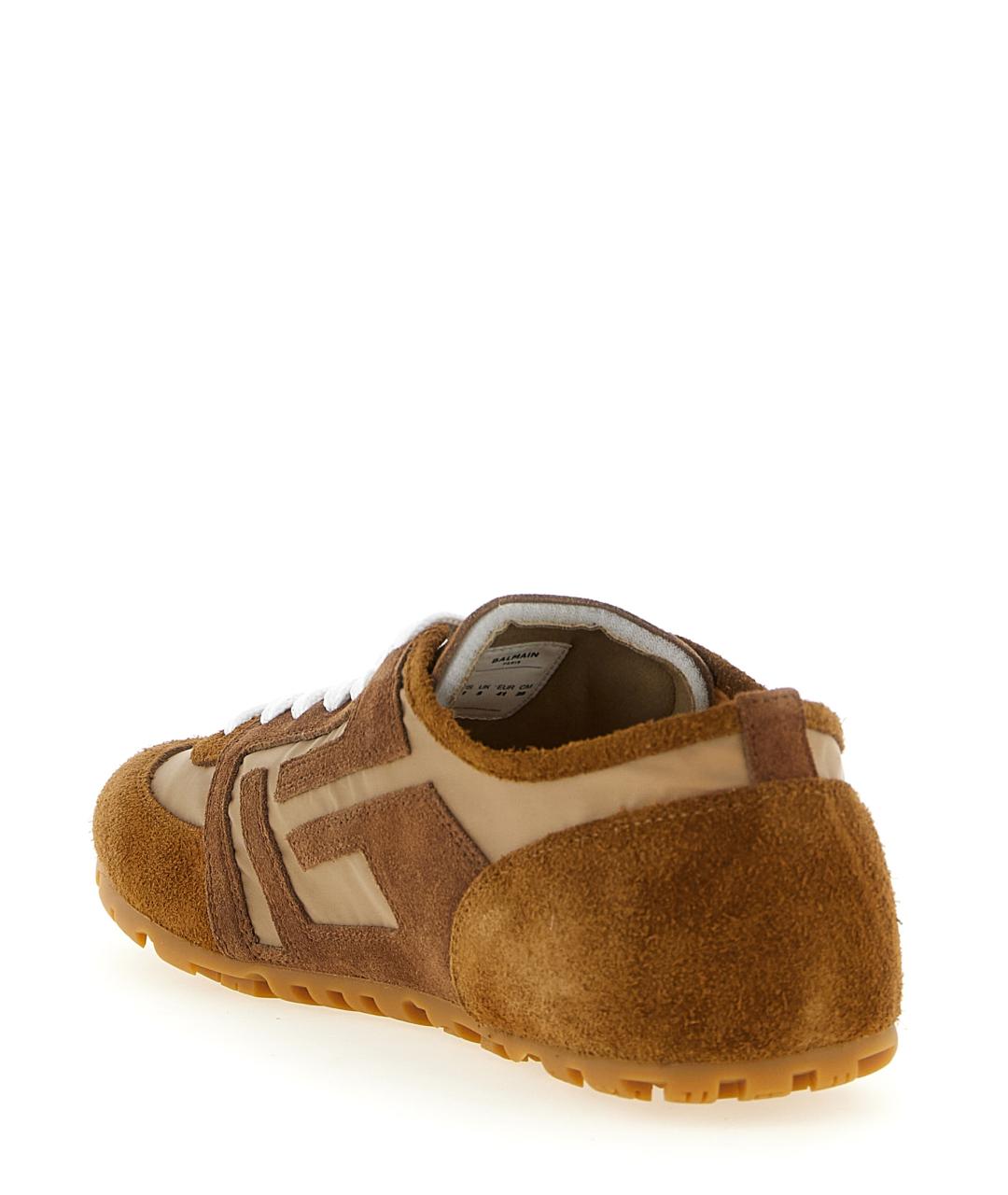 BALMAIN Коричневые замшевые кроссовки, фото 3