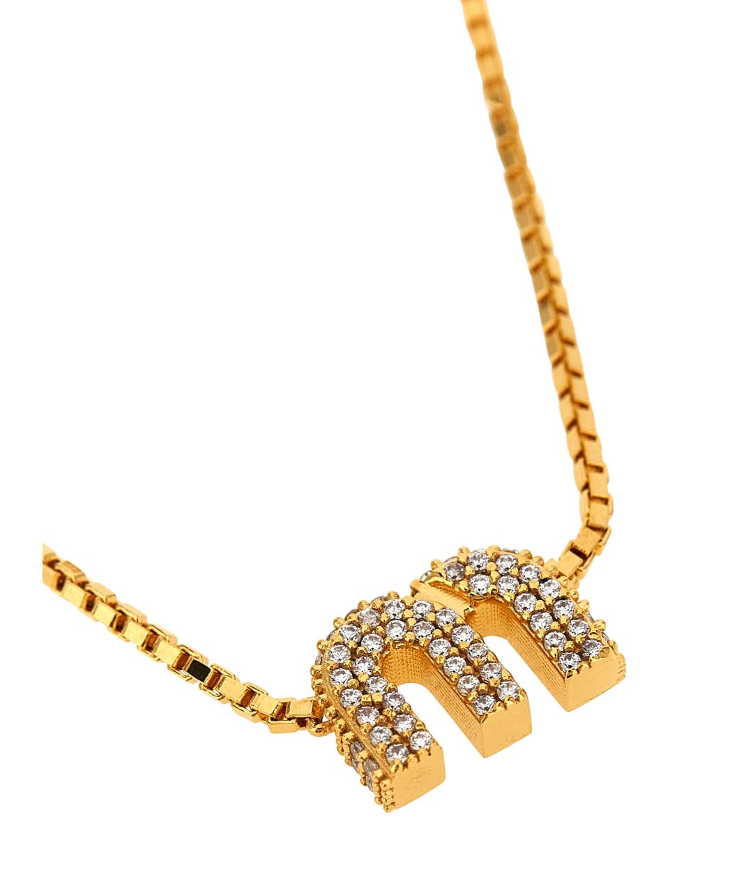 MIU MIU Золотая металлическая подвеска, фото 2