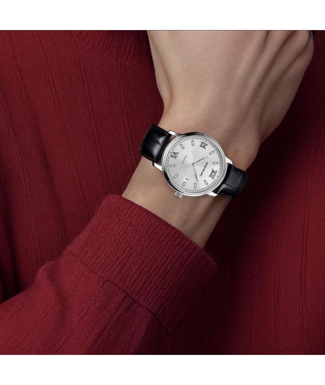 MONTBLANC Черные стальные часы, фото 4