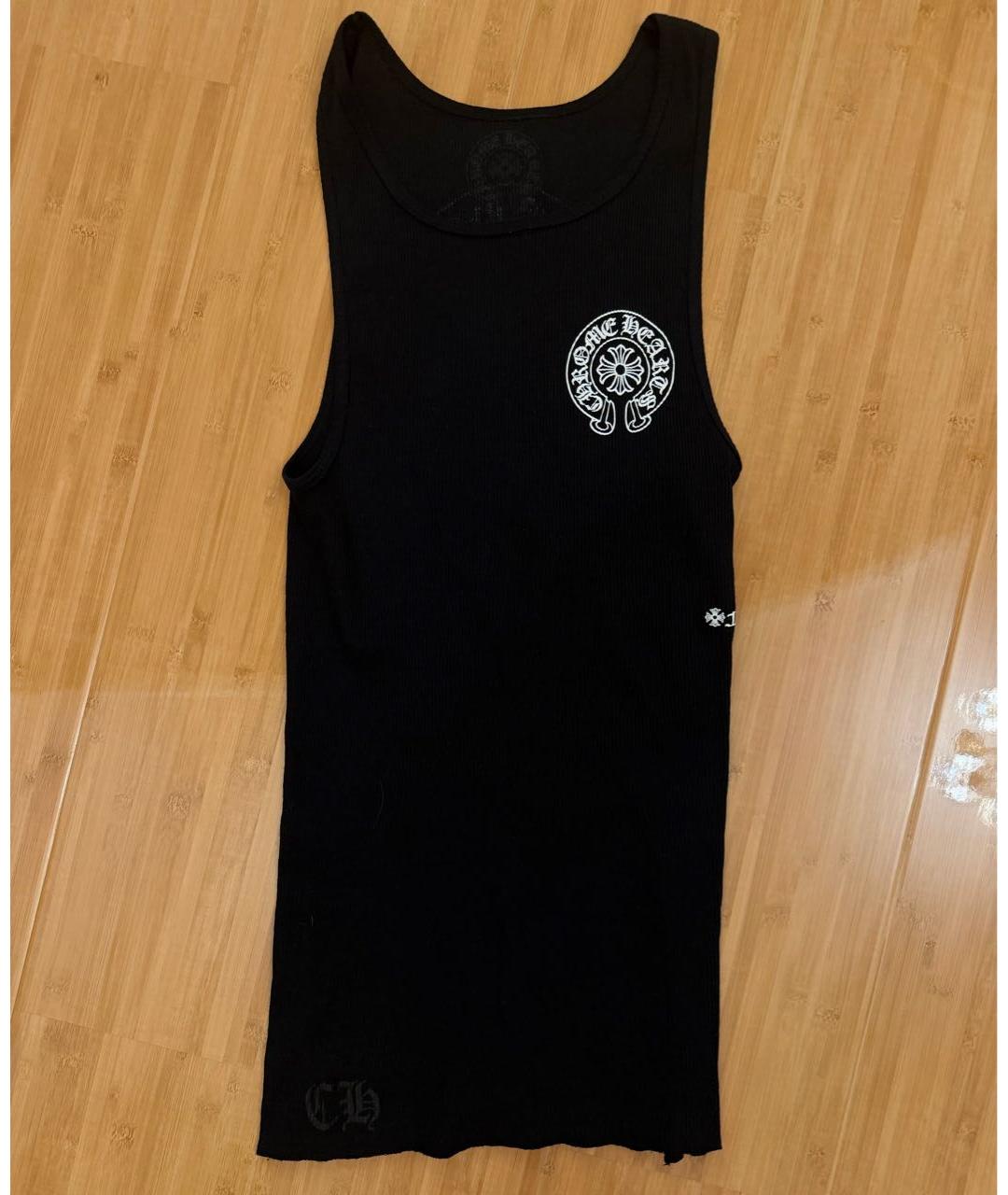 CHROME HEARTS Черная хлопковая майка, фото 2