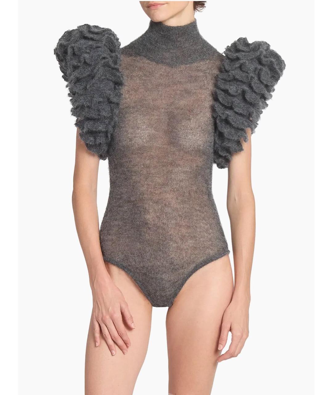 ALAIA Серое шерстяное боди, фото 5