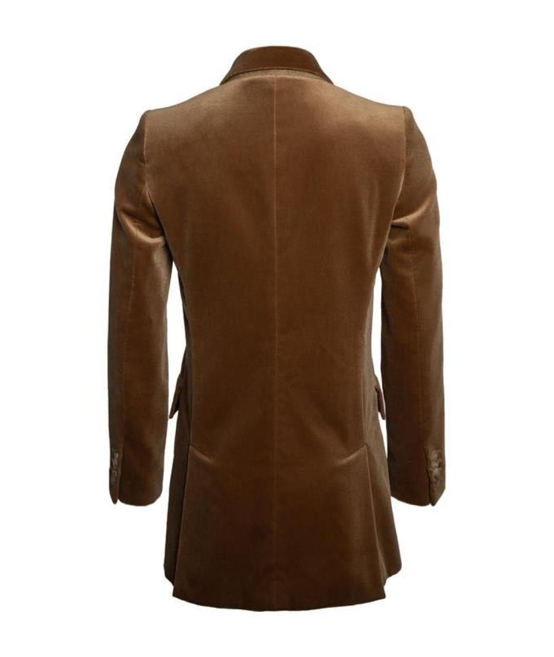 MAX MARA Бежевый велюровый жакет/пиджак, фото 3