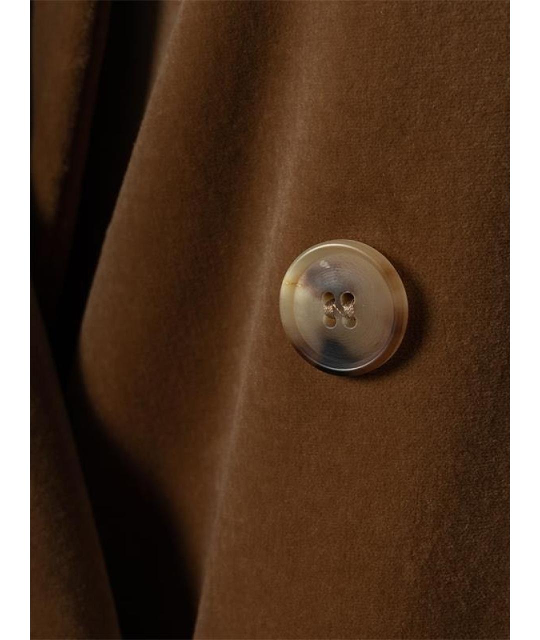 MAX MARA Бежевый велюровый жакет/пиджак, фото 4