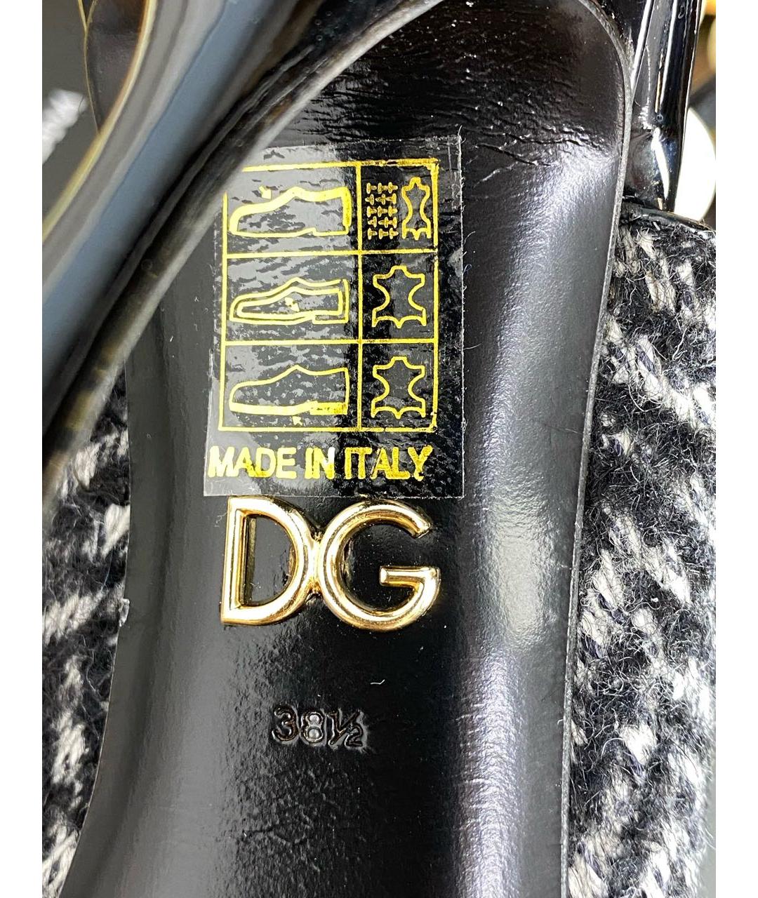 DOLCE&GABBANA Черные текстильные туфли, фото 5