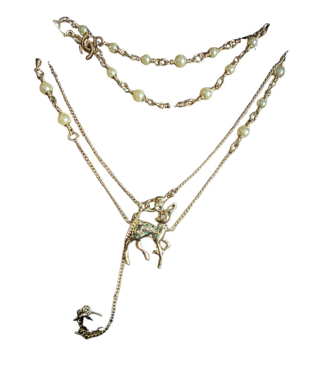 CHANEL Золотое металлическое колье, фото 1