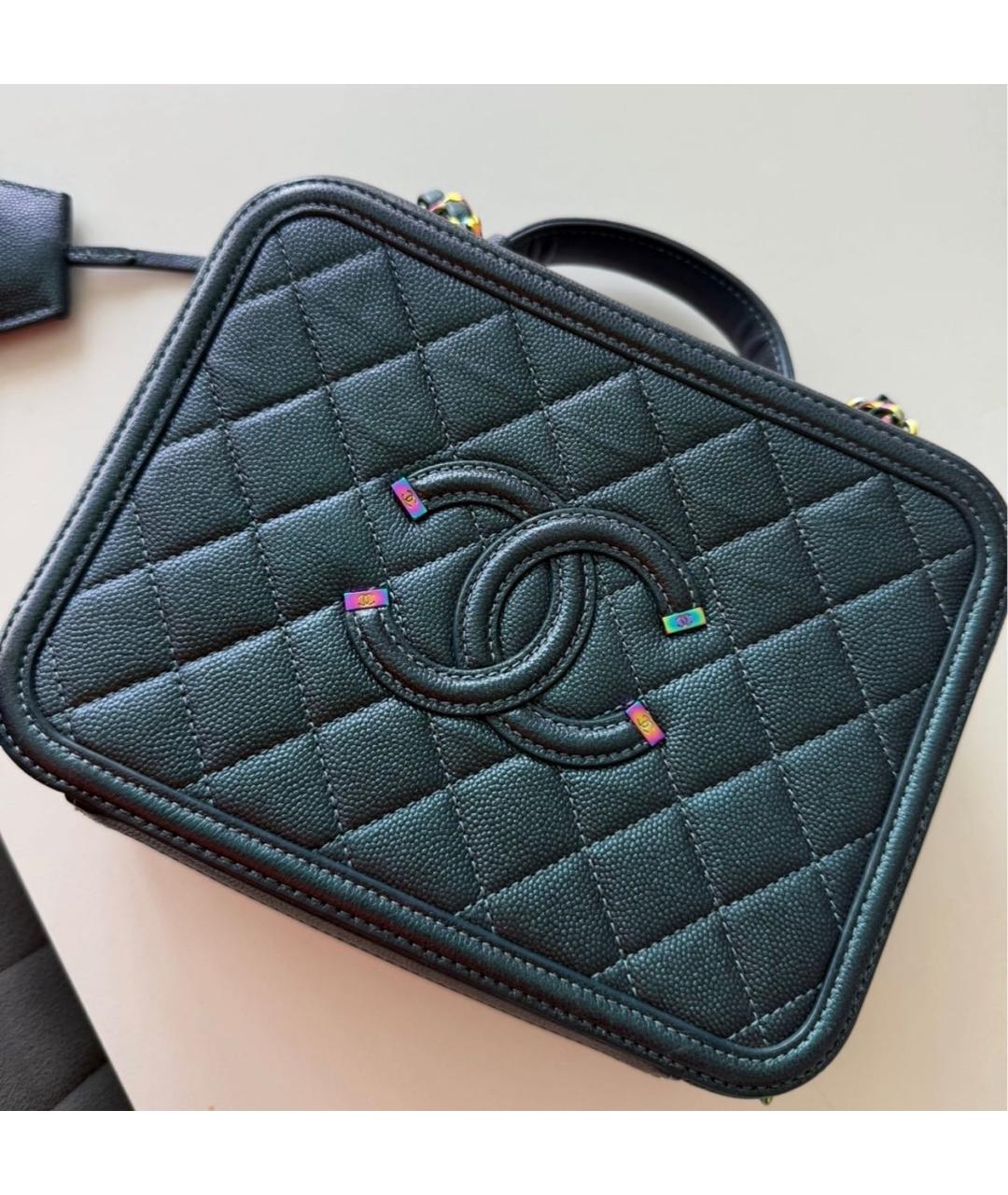 CHANEL Зеленая кожаная сумка через плечо, фото 5