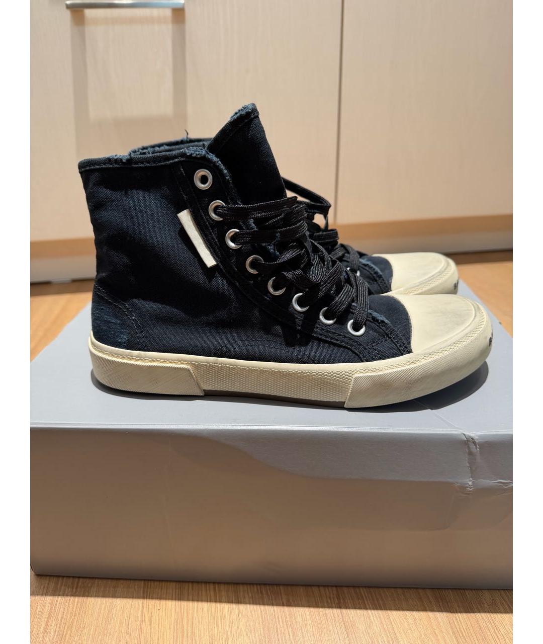 BALENCIAGA Черные текстильные кеды, фото 4