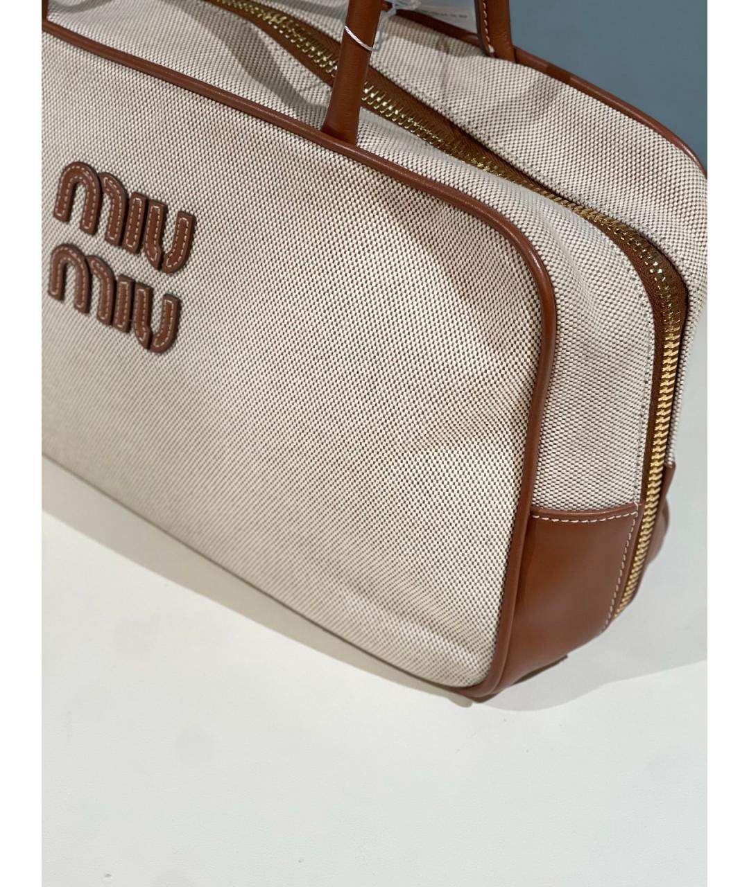 MIU MIU Бежевая сумка через плечо, фото 5