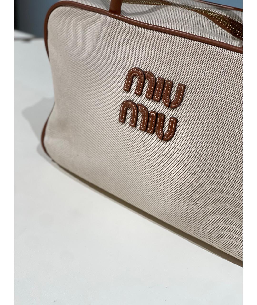 MIU MIU Бежевая сумка через плечо, фото 9