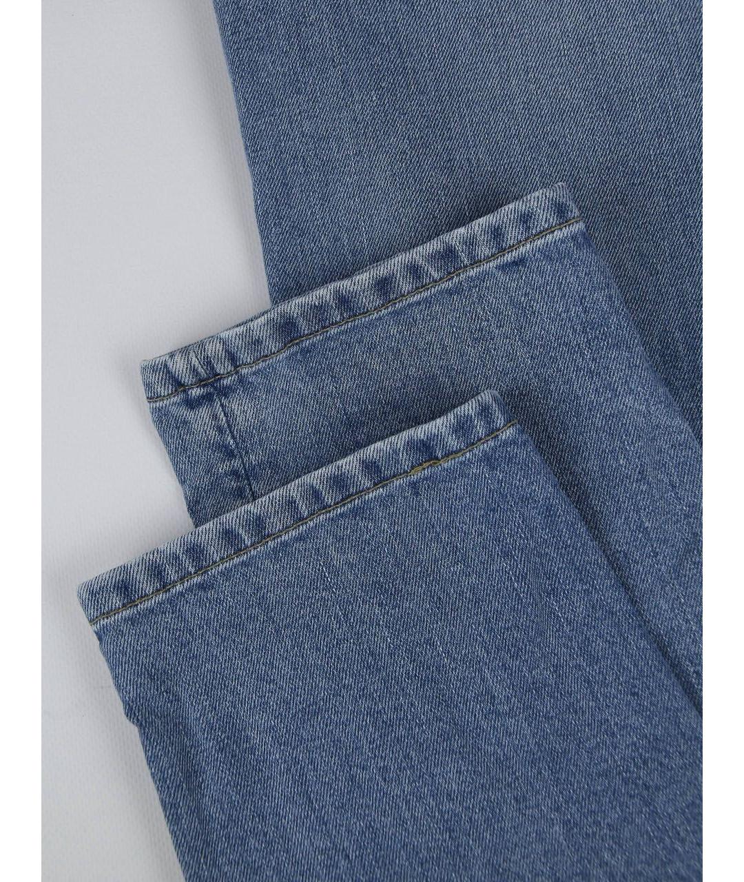 BRUNELLO CUCINELLI Голубые хлопковые джинсы скинни, фото 8