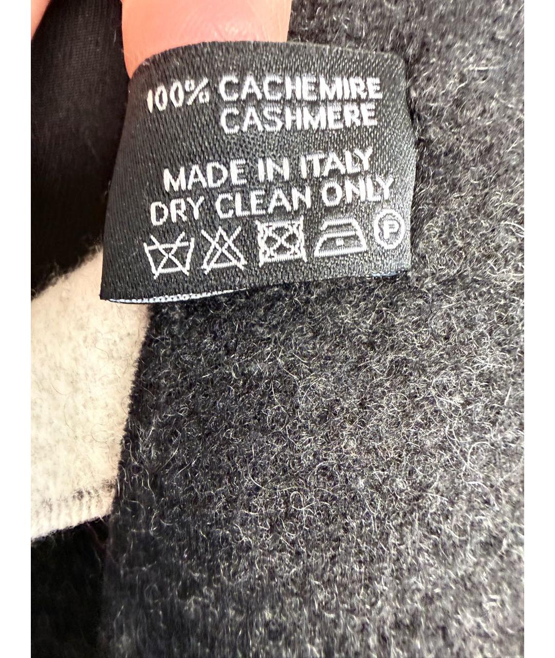 CHANEL Черный кашемировый шарф, фото 7