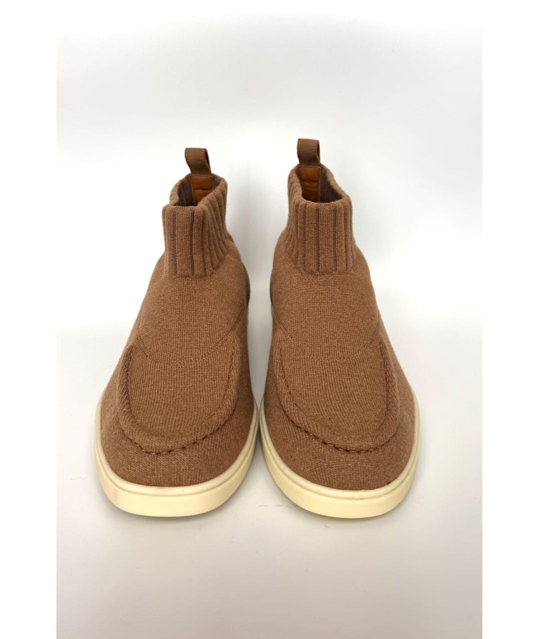 SANTONI Бежевые текстильные полусапоги, фото 2