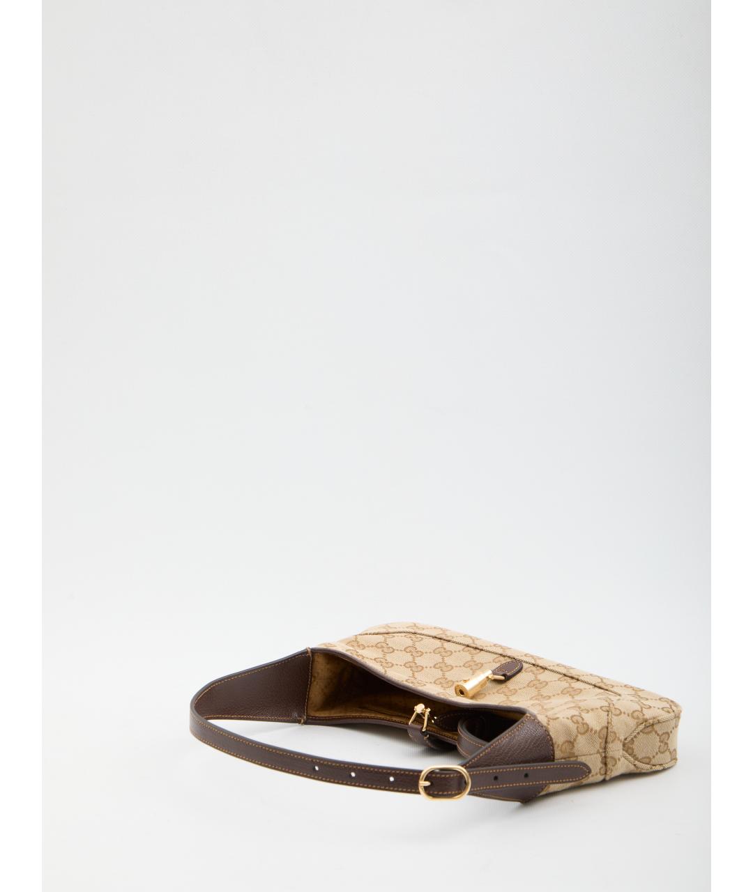 GUCCI Бежевая тканевая сумка через плечо, фото 4