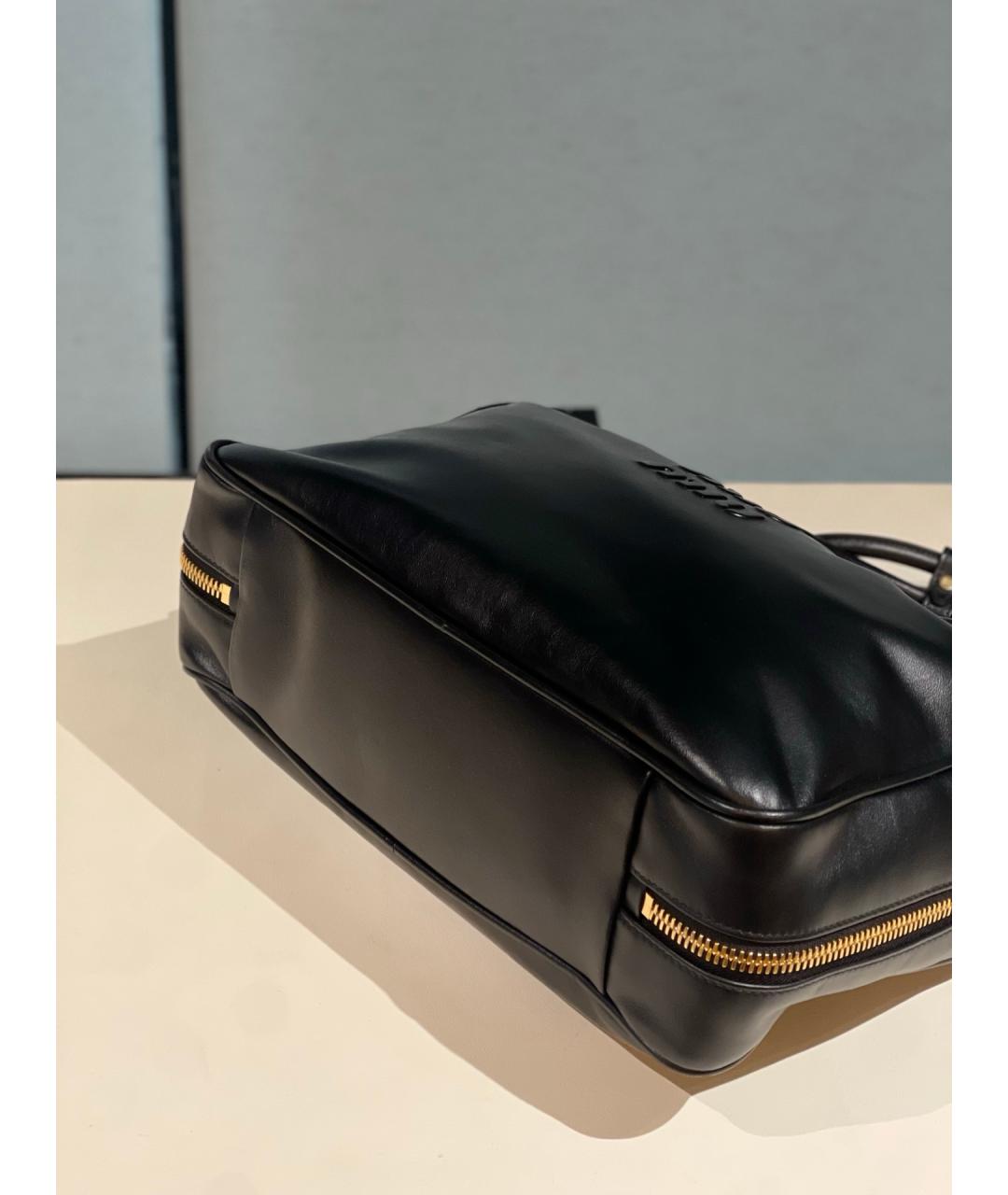 MIU MIU Черная кожаная сумка через плечо, фото 5