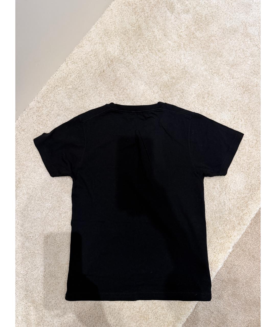 SAINT LAURENT Черная хлопковая футболка, фото 2