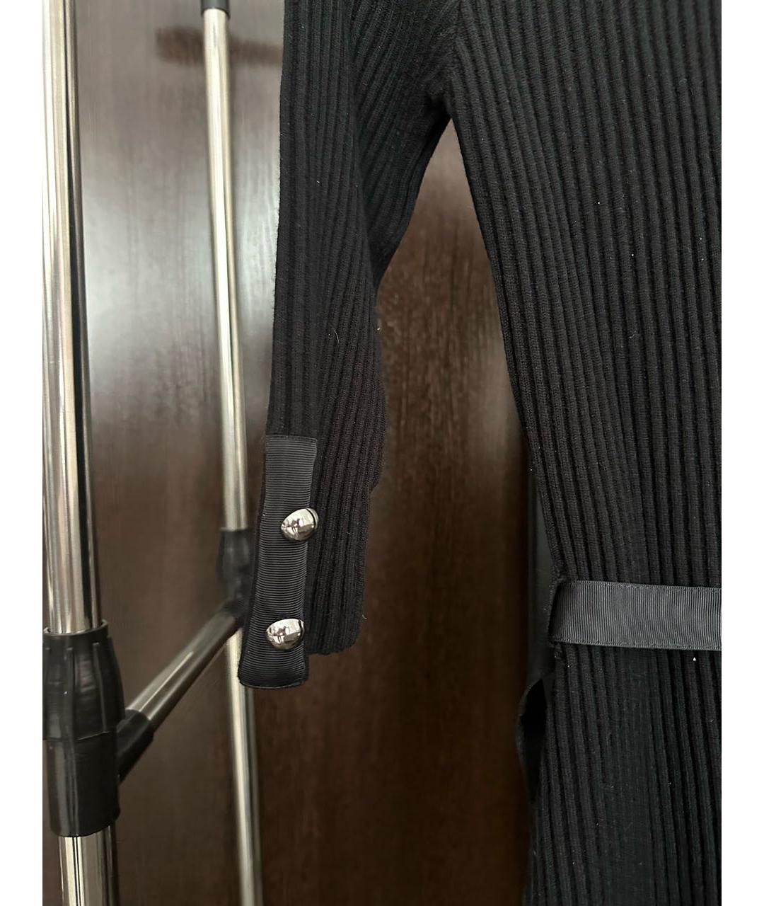 WOLFORD Черное шерстяное повседневное платье, фото 4