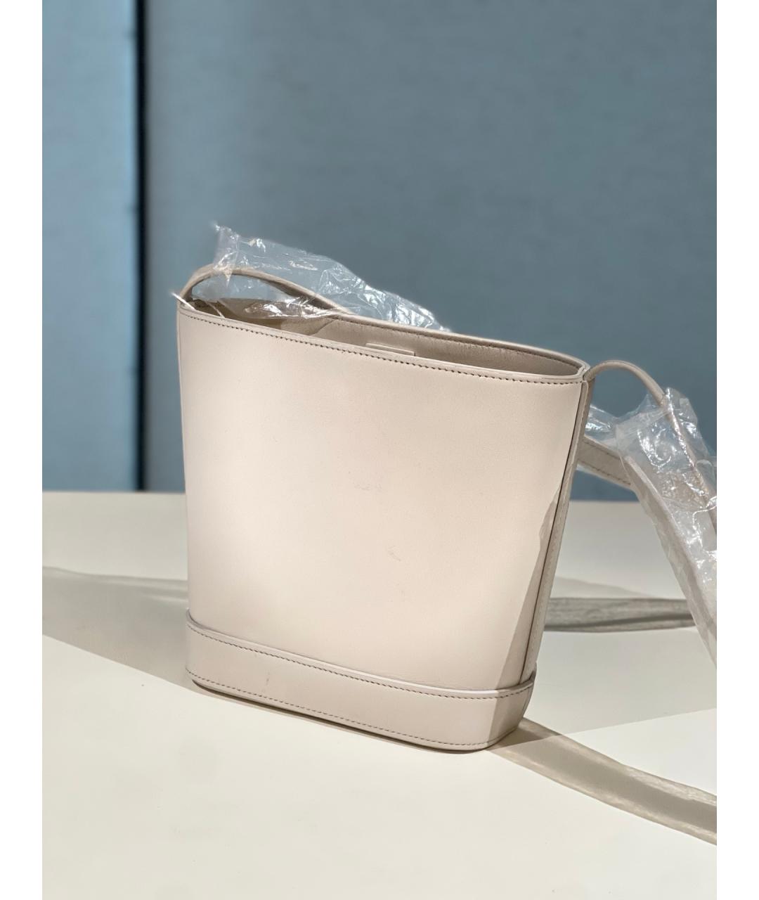 CELINE Белая кожаная сумка через плечо, фото 3