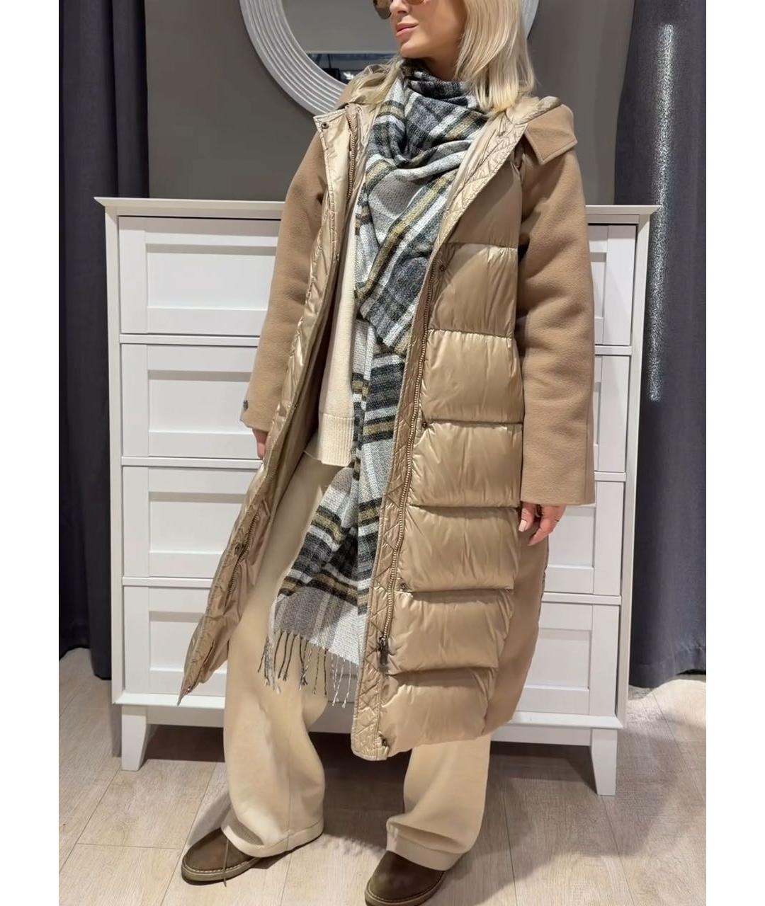 PESERICO Бежевый пуховик, фото 4