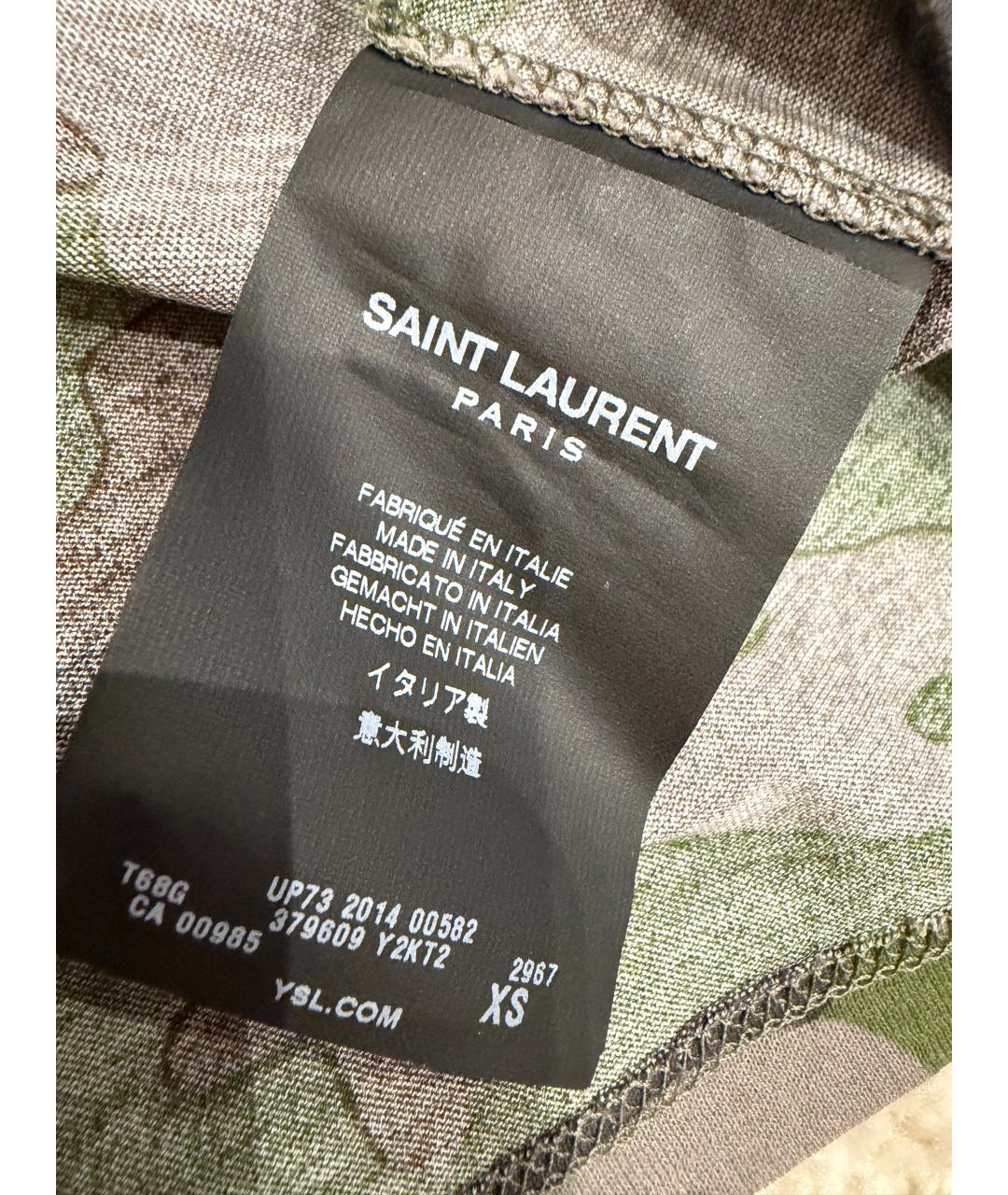 SAINT LAURENT Мульти хлопковая футболка, фото 3