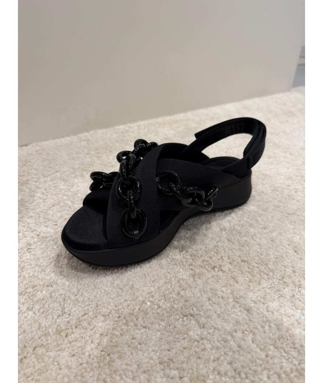 BURBERRY Черные текстильные сандалии, фото 7