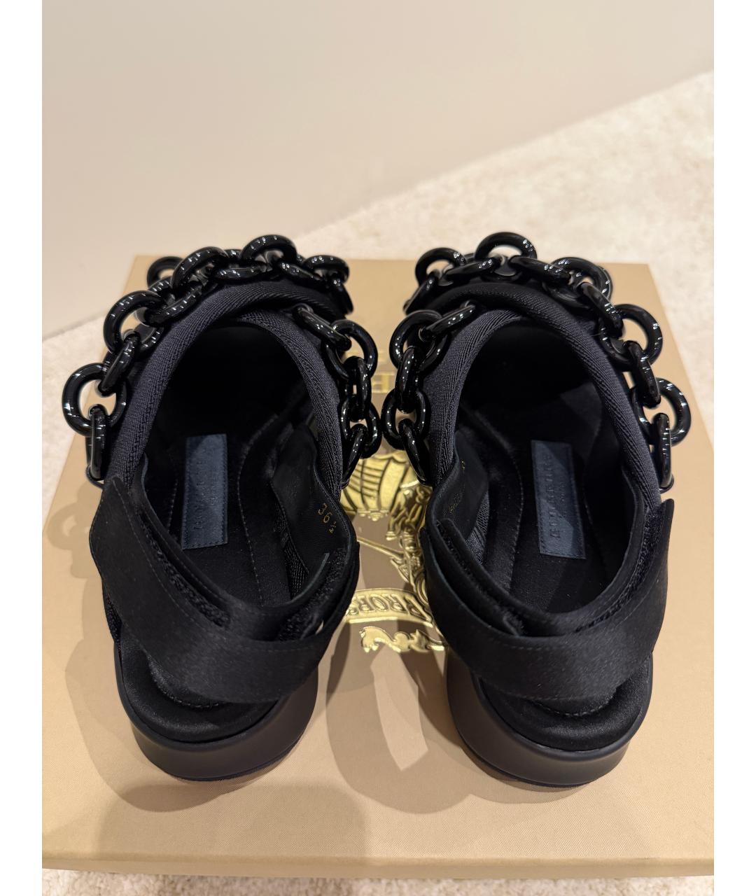 BURBERRY Черные текстильные сандалии, фото 4