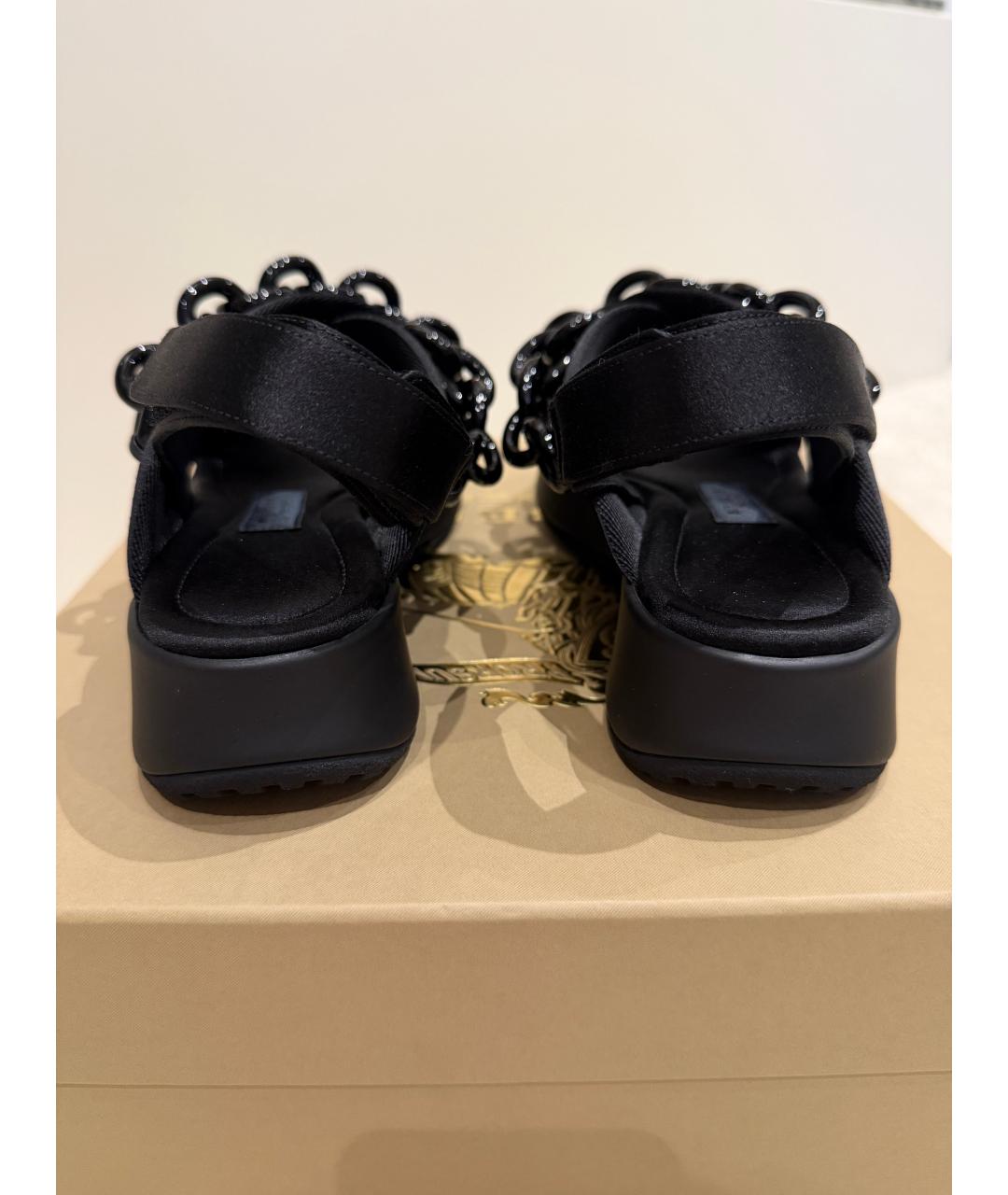 BURBERRY Черные текстильные сандалии, фото 6