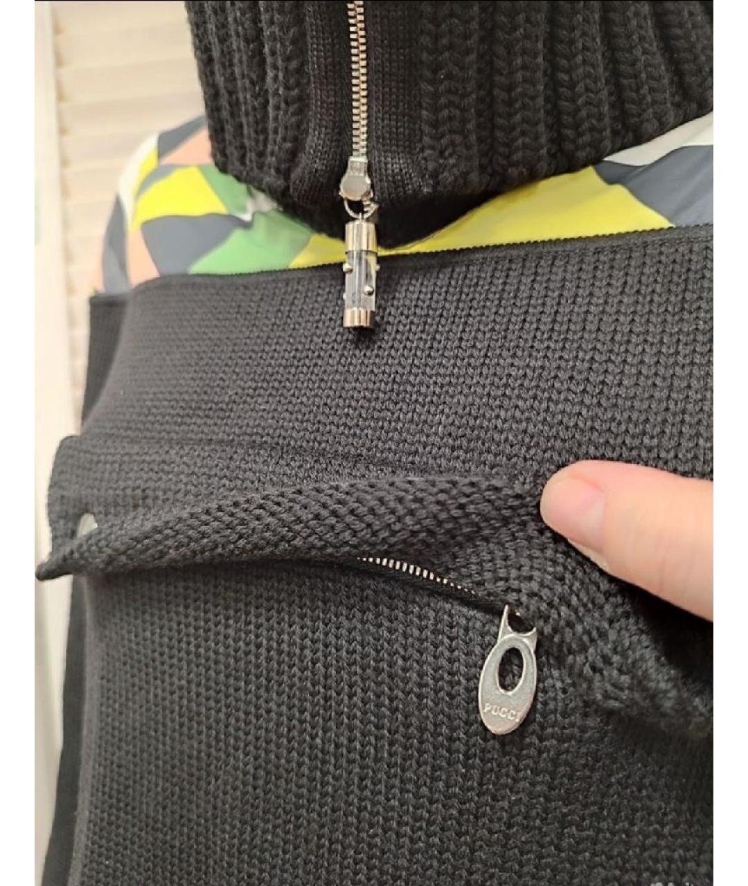 EMILIO PUCCI Черный шерстяной джемпер / свитер, фото 5