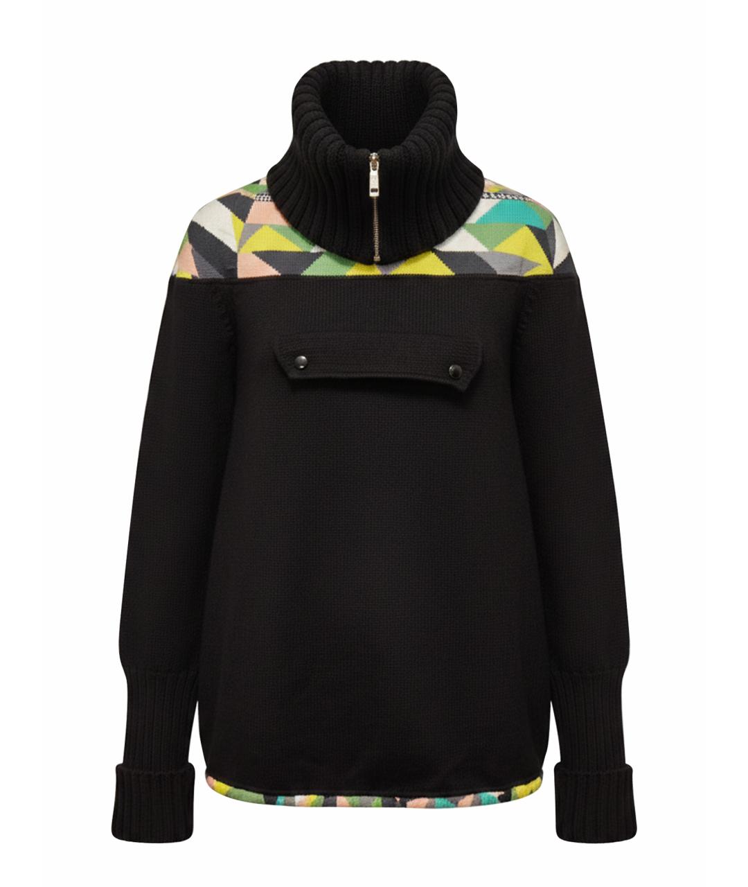 EMILIO PUCCI Черный шерстяной джемпер / свитер, фото 1
