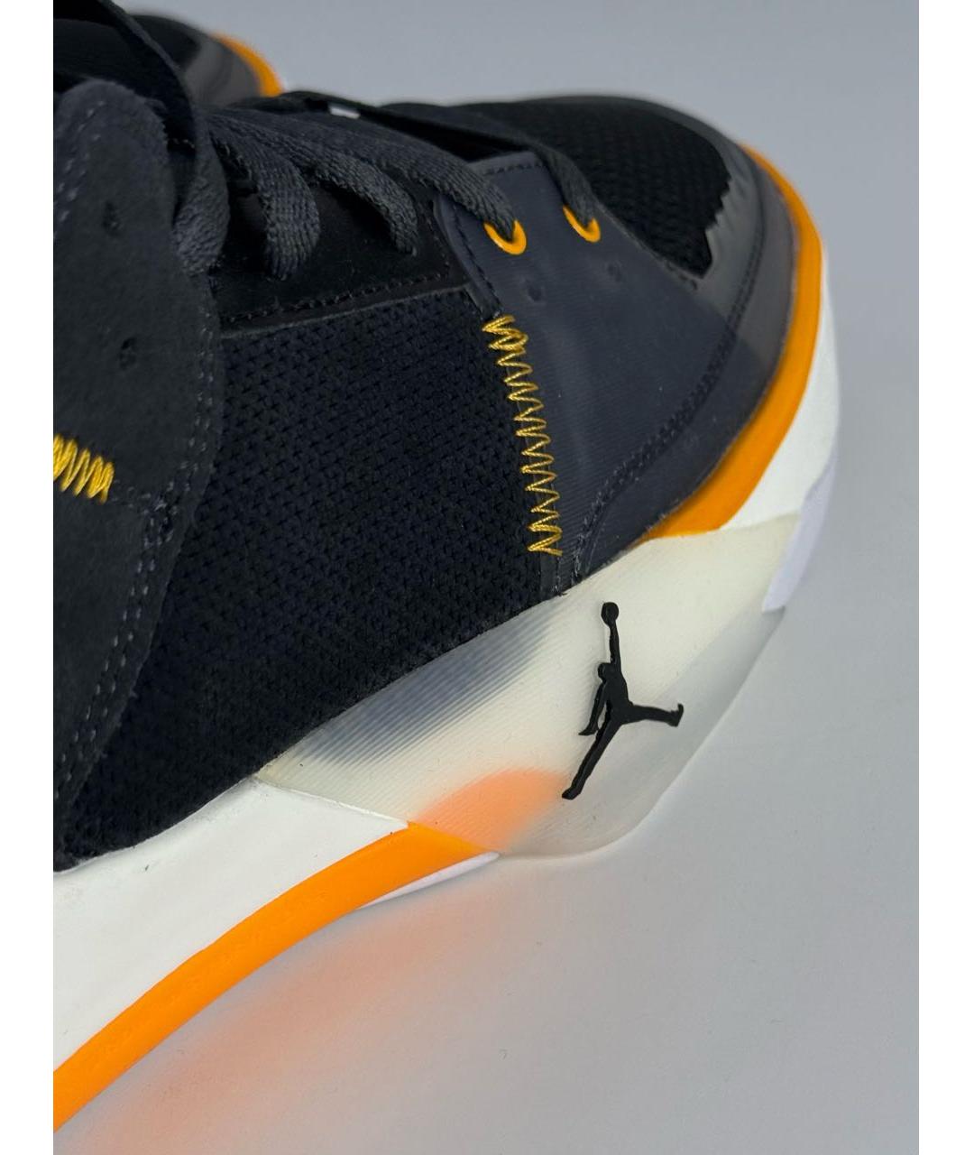 JORDAN Черные замшевые низкие кроссовки / кеды, фото 8