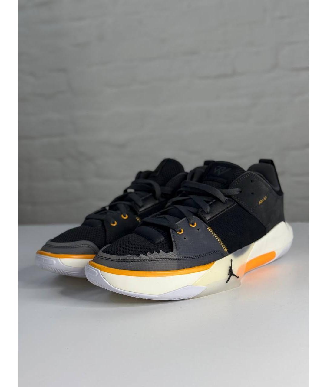 JORDAN Черные замшевые низкие кроссовки / кеды, фото 3