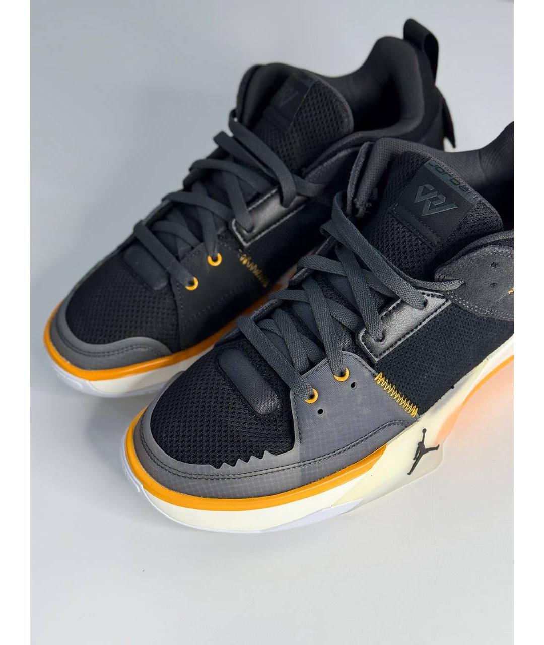 JORDAN Черные замшевые низкие кроссовки / кеды, фото 4