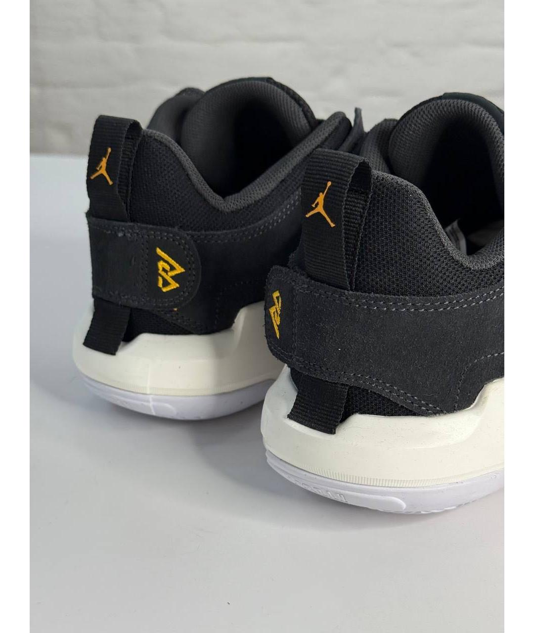 JORDAN Черные замшевые низкие кроссовки / кеды, фото 2