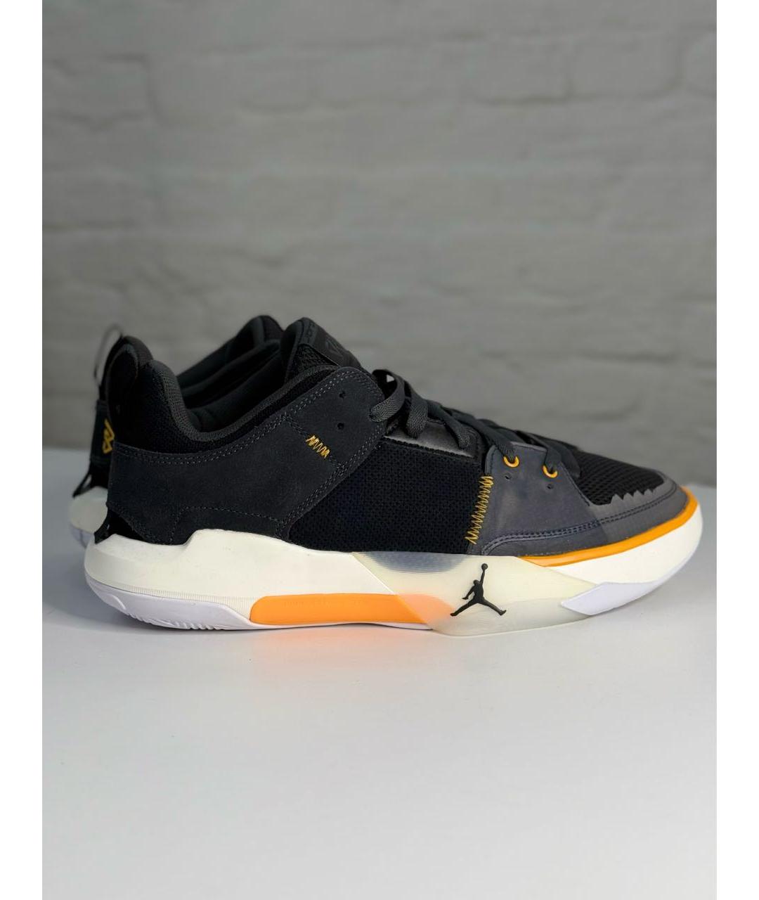 JORDAN Черные замшевые низкие кроссовки / кеды, фото 9