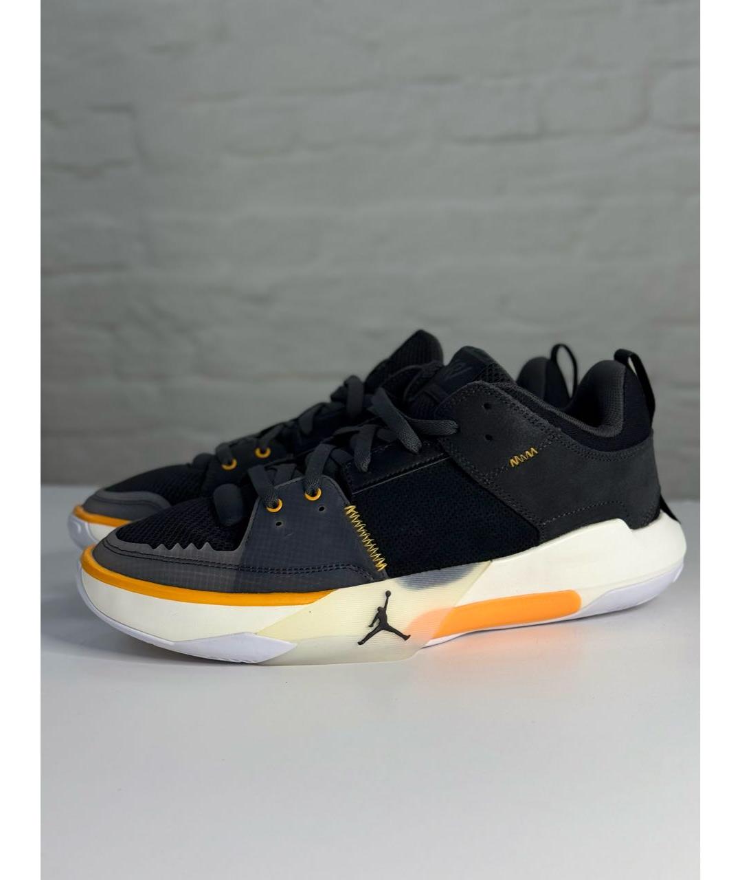 JORDAN Черные замшевые низкие кроссовки / кеды, фото 7