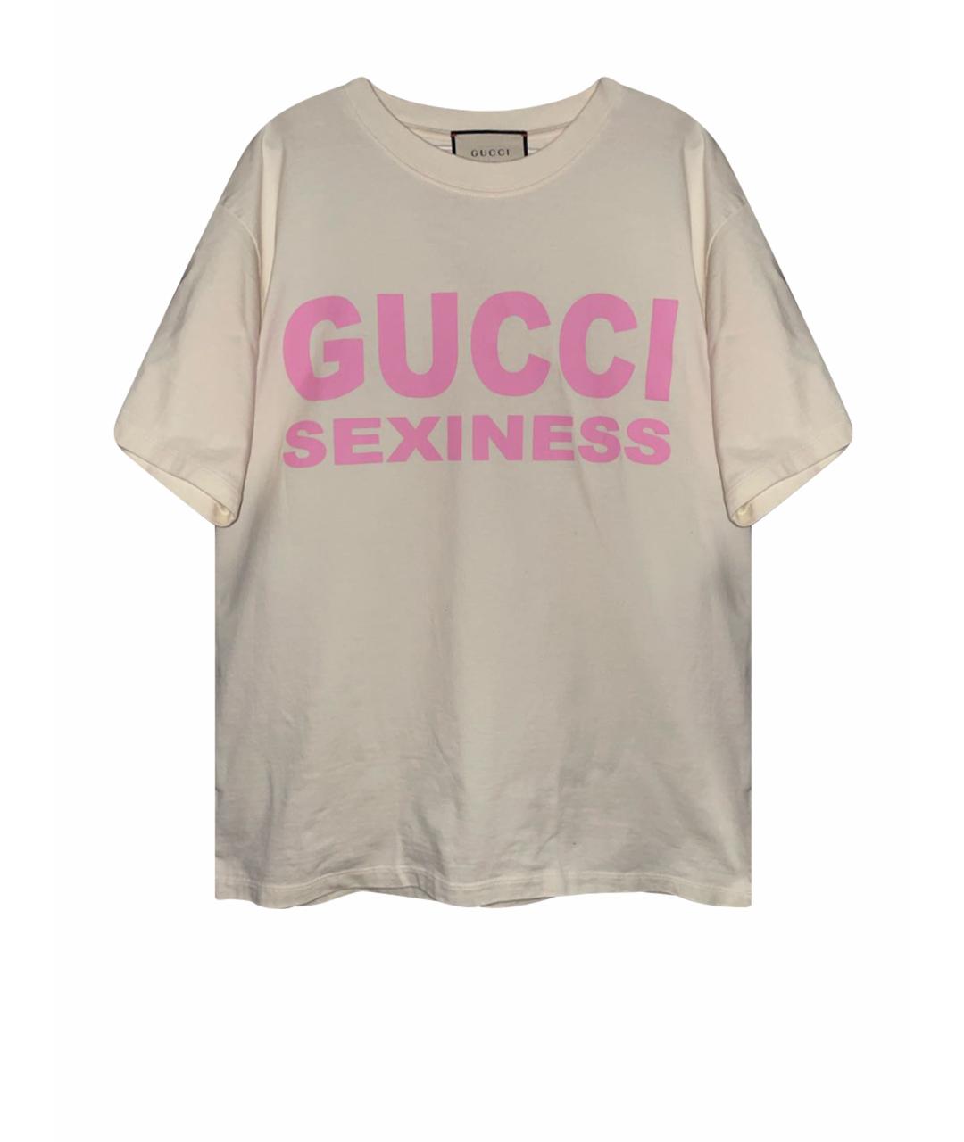 GUCCI Бежевая хлопковая футболка, фото 1