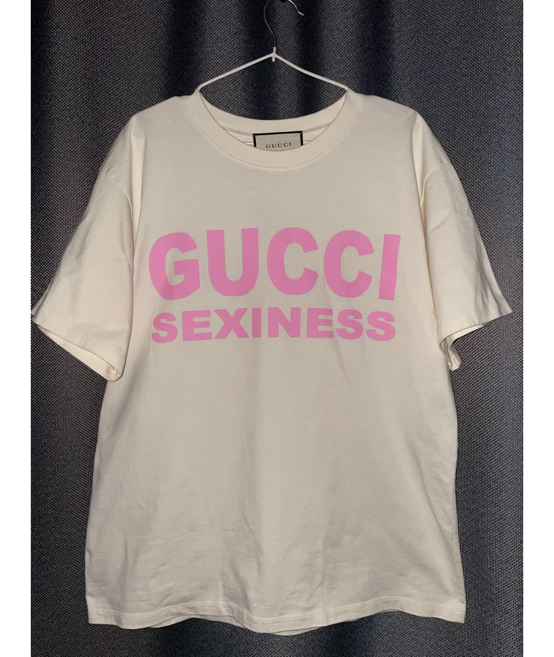 GUCCI Бежевая хлопковая футболка, фото 6